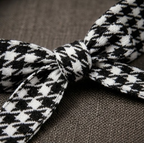5Pcs Classic Houndstooth Fabric Bow Wristband