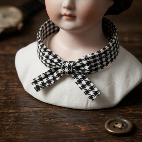 5Pcs Classic Houndstooth Fabric Bow Wristband