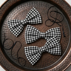 5Pcs Classic Houndstooth Fabric Bow Wristband