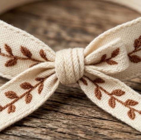 5Pcs Rustic Vine Embroidered Fabric Bow WristbandPrice
